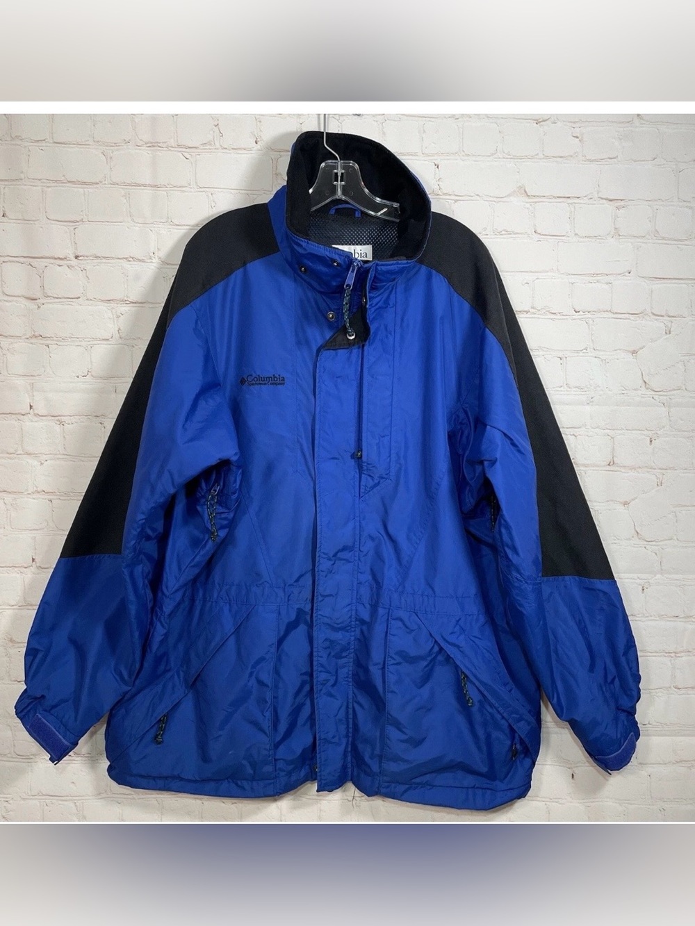 Vintage Columbia Jacket Mens Size Large Blue Black Full Zip Ski Snowboard 90s